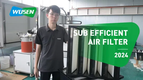 Manufacturer's High-Quality W-Shaped V-Shaped High Air Flow Sub Efficient Combined High-Efficiency Air Filter HEPA Filter HVAC